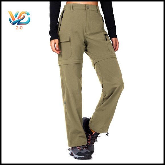 Women's Convertible Hiking Pants Quick Dry Stretch Lightweight Zip Off Outdoor